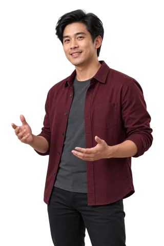 Fictional instructor portrait for the design preview