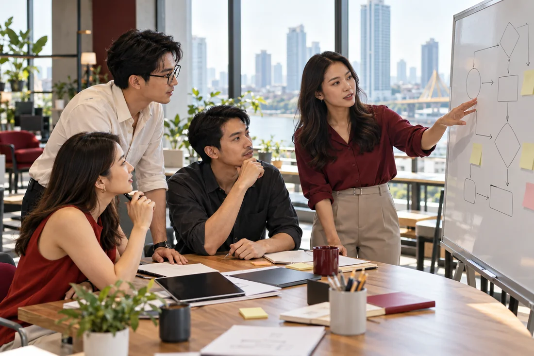 AI-created concept of learning together